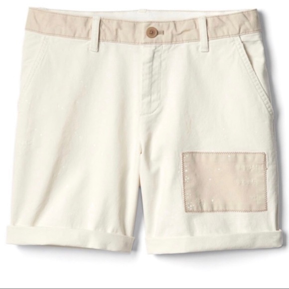 GAP Patchwork girlfriend chino shorts - Picture 5 of 8